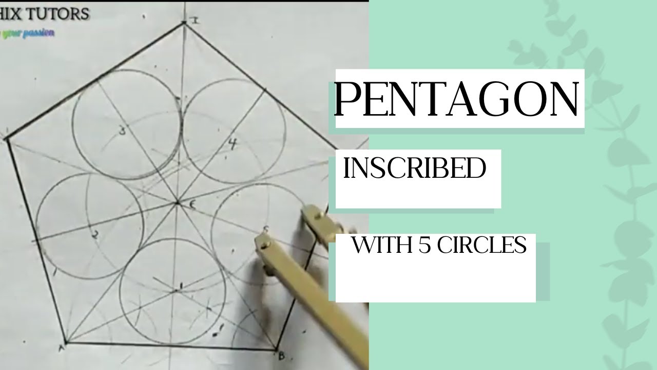 Inscribing 5 circles in a pentagon ( technical drawing)