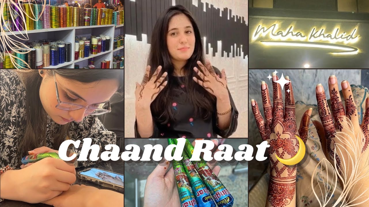MENE SALON JA KR MEHNDI LAGAI | CHAAND RAAT VLOG 🌙😍😍
