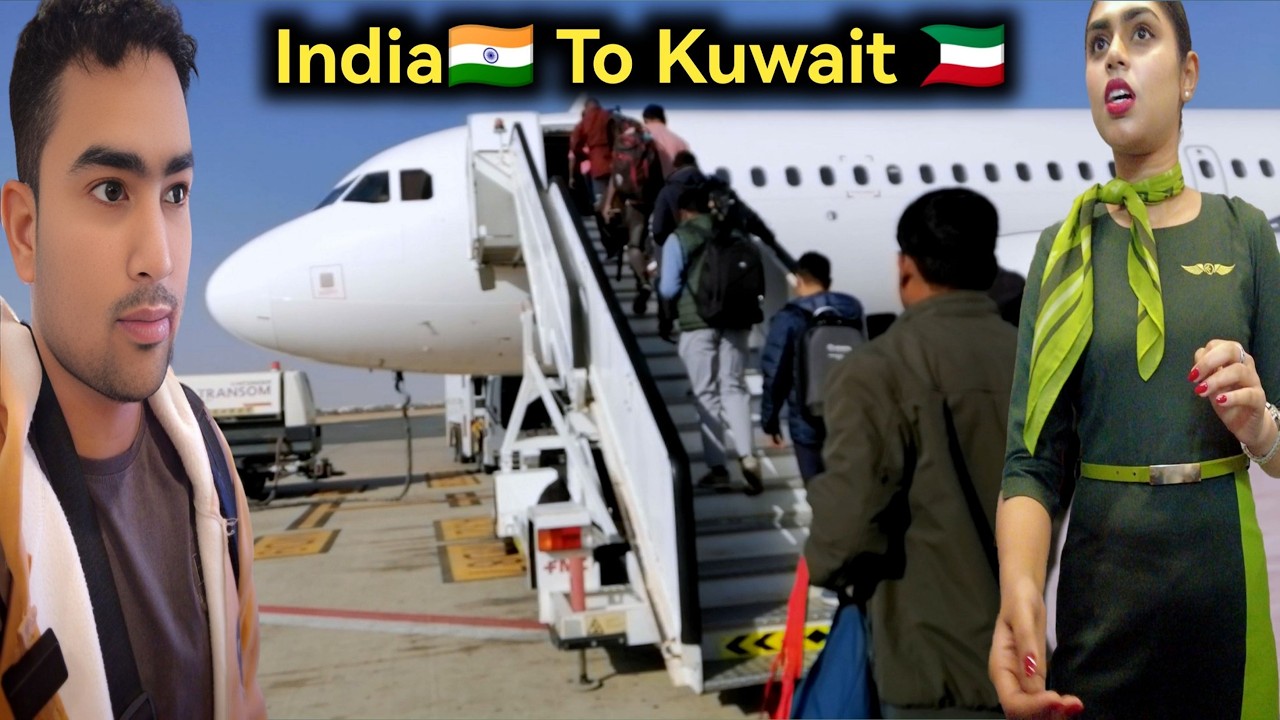 India To Kuwait Flight Journey Via Muscat Airport | Full Travel Vlog