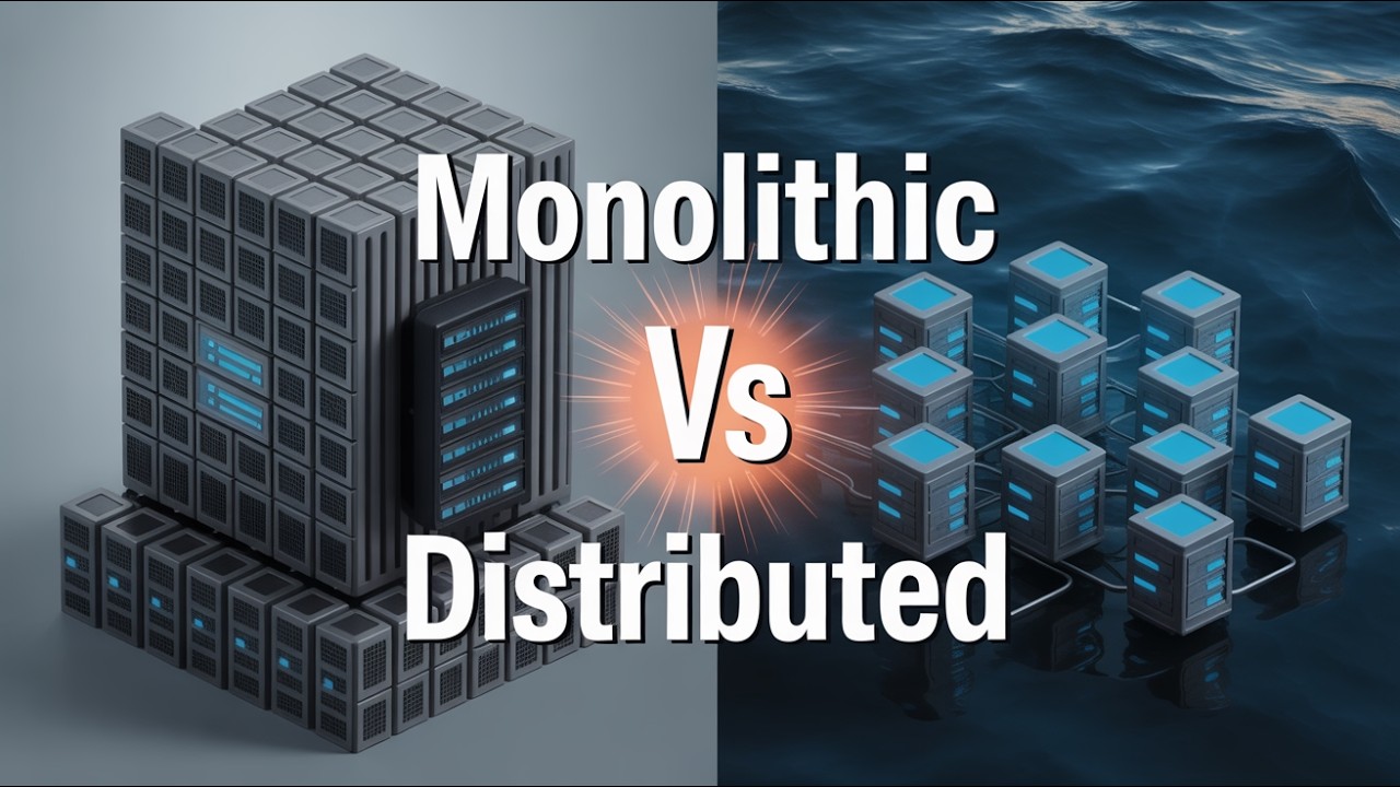 Difference between a Monolithic system and a Distributed system?