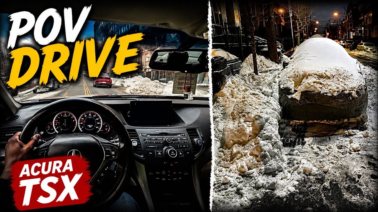 🚦POV DRIVE IN MY ACURA TSX IN ONE OF THE WORST SNOW STORM EVER ❄️🌨️🚘😱