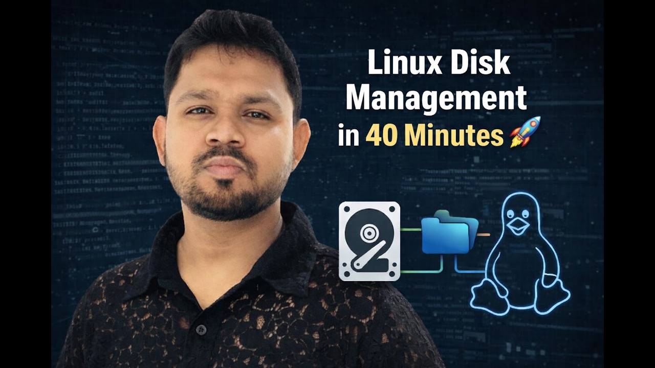 Everything About Linux Disk Management in Just 40 Minutes 🚀| fdisk, mkfs, mount, fstab & LVM