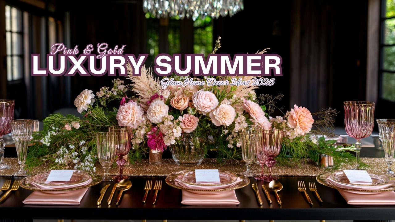 Pink & Gold Glam Home Decor Ideas 2025 | Luxury Summer Interior Trends