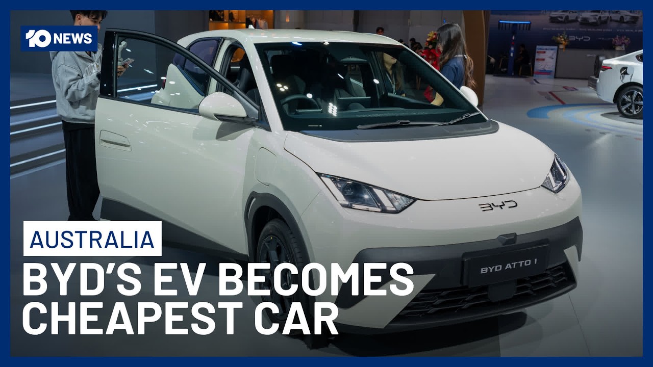 BYD резко снижает цену на электромобиль, делая его самым дешевым в Австралии | 10 News