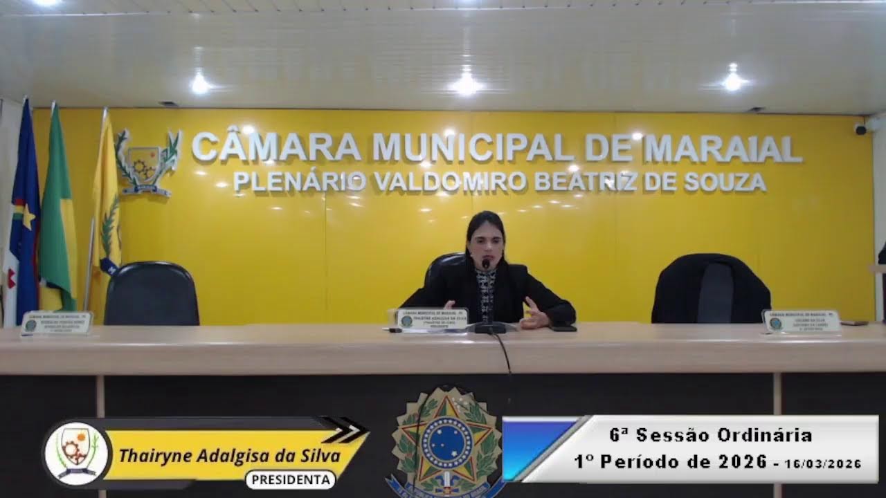 6ª Sessão Ordinária do 1º Período de 2026 - 16/03/2026
