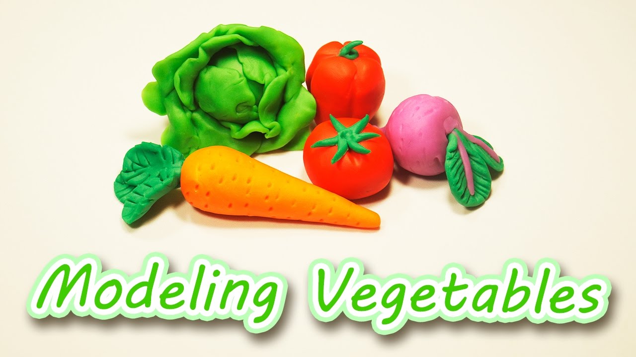 How to Make Vegetables with Modeling Clay for Kids