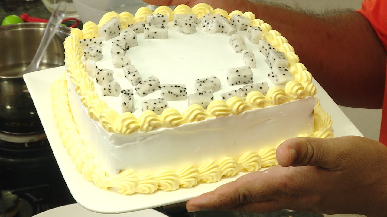 Basic Cake With Whip topping - Easy cake Making