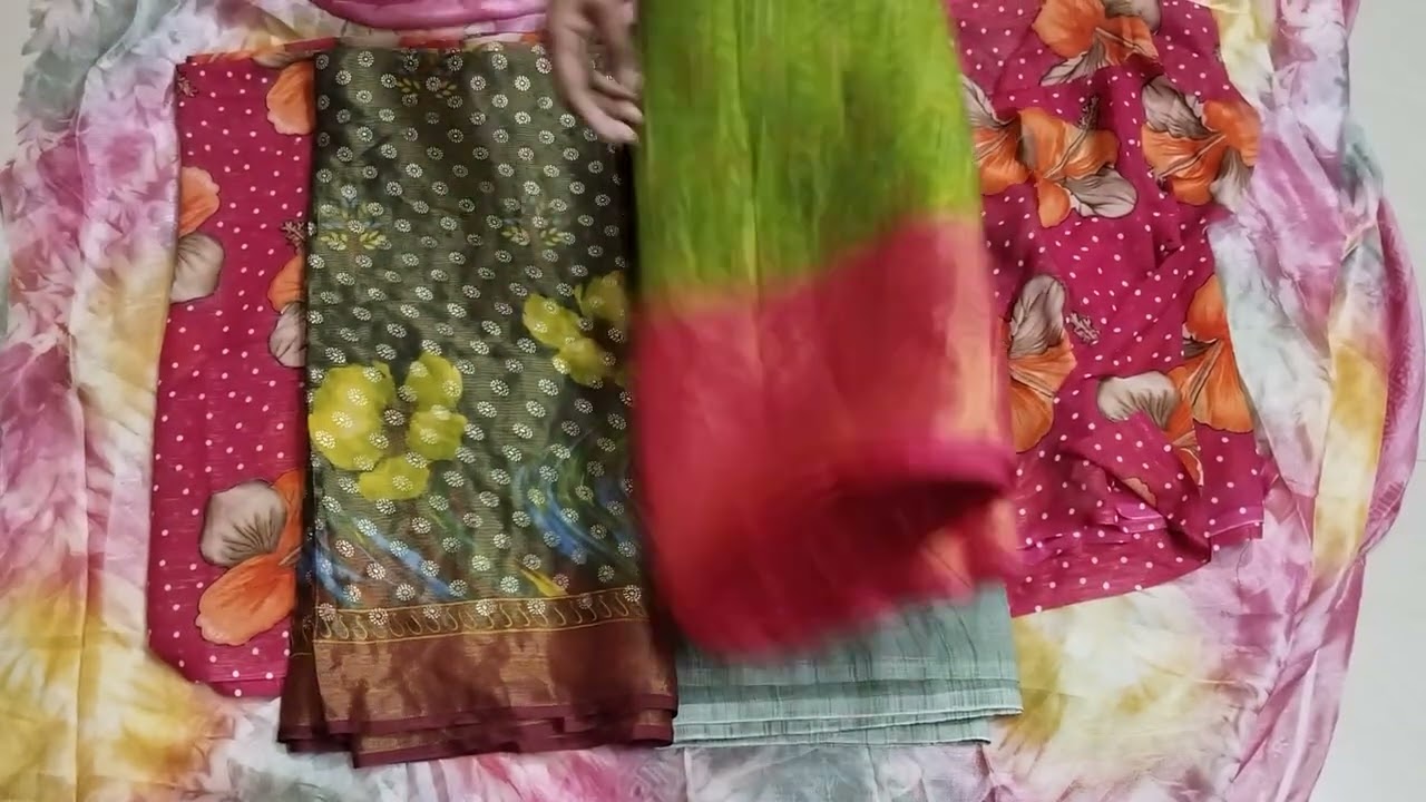 🥳 బ్యూటిఫుల్ బ్రాసో2 కట్ సారీస్ only 150/ మాత్రమే❤️8790806721🥳