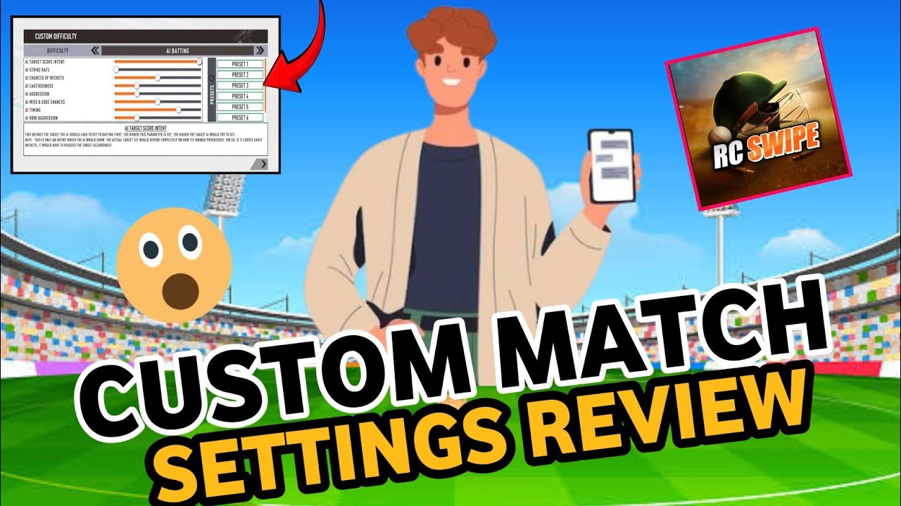 RC Swipe Custom Match Settings Full Review 👍 | What is Dynamic AI? 🙄 | @GamerzRove