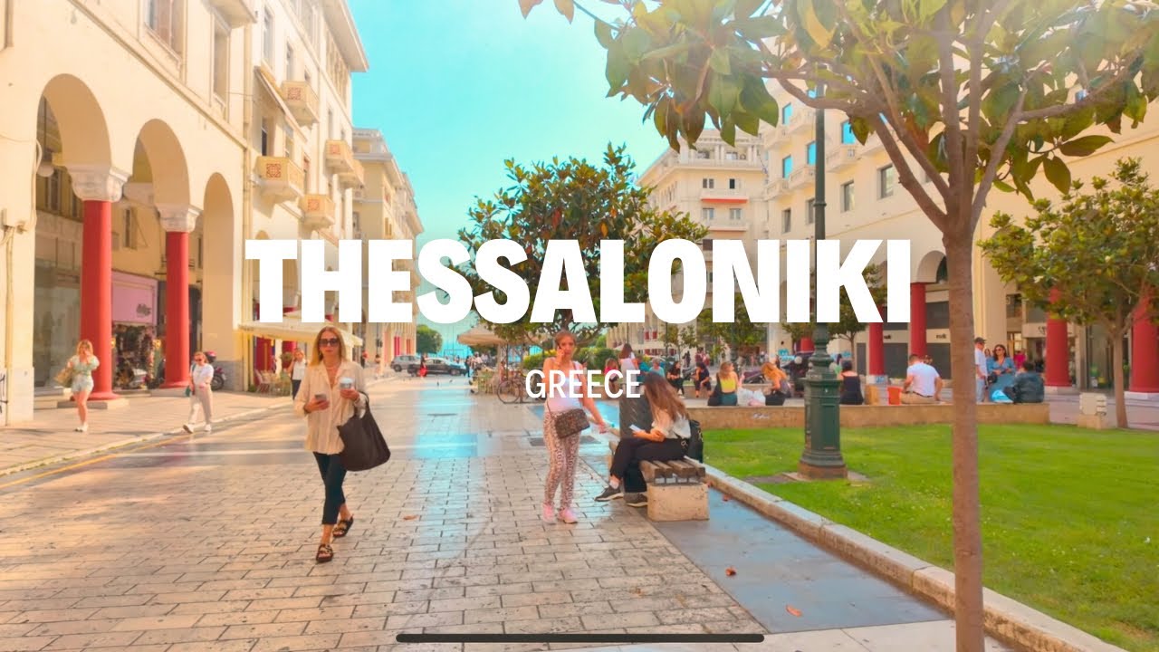 Thessaloniki, Greece, Tourist Tour Around the City | White Tower, Aristotelous Square 4K HDR