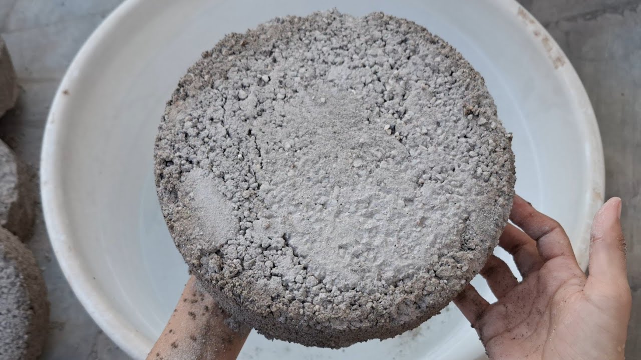 New video White grainy sand big shapes water crumbling satisfying