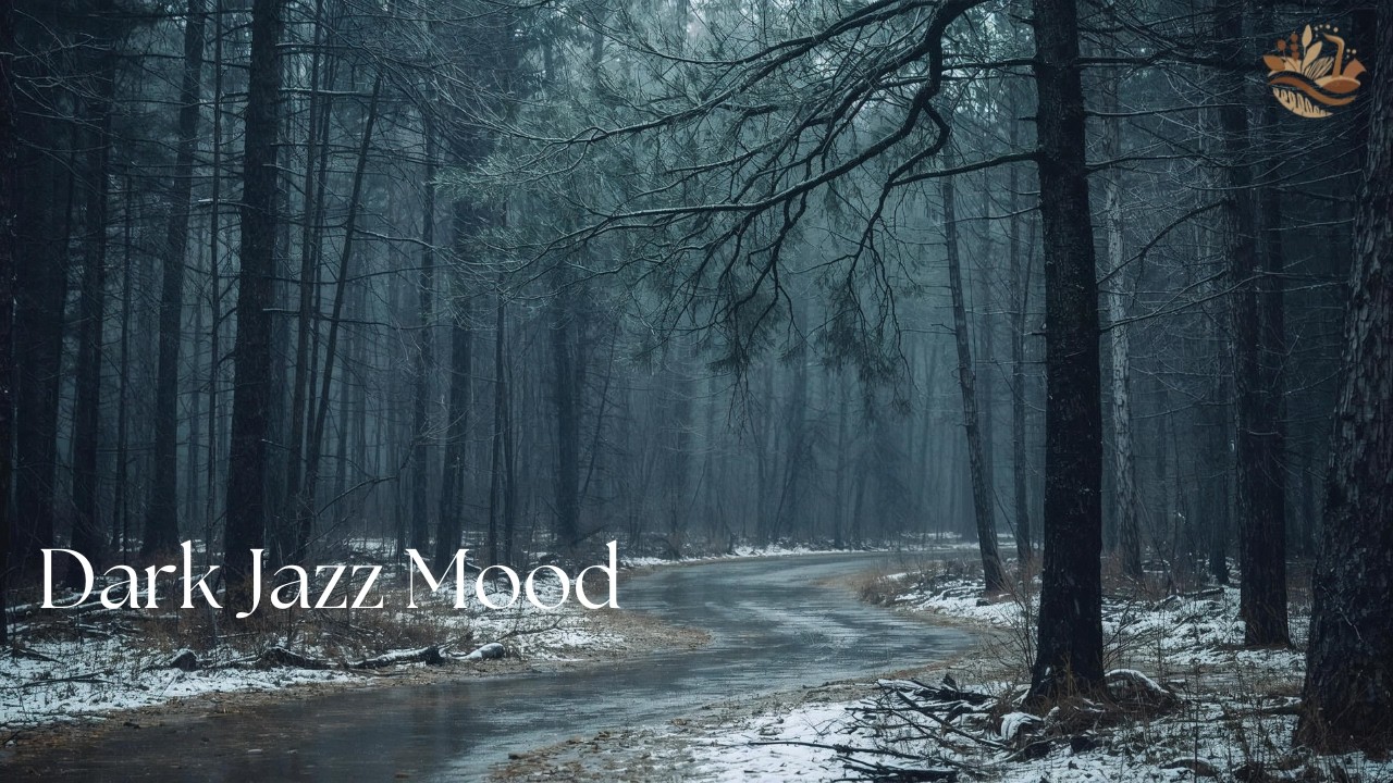 Dark Jazz in a Late Winter Forest 🌲 Moody Jazz Ambience for Night Focus & Relaxation (4K)