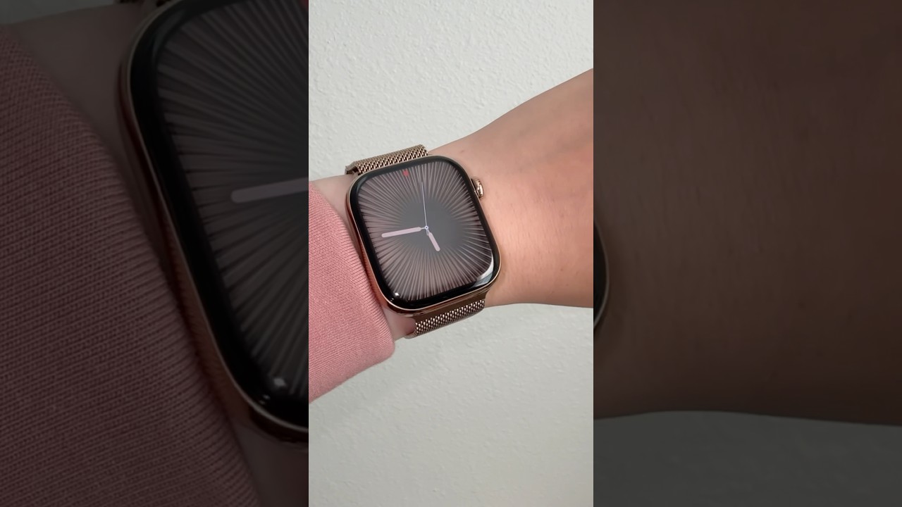 Apple Watch Series 10 42mm Gold Titanium Case With Gold Milanese Loop Unboxing #applewatch