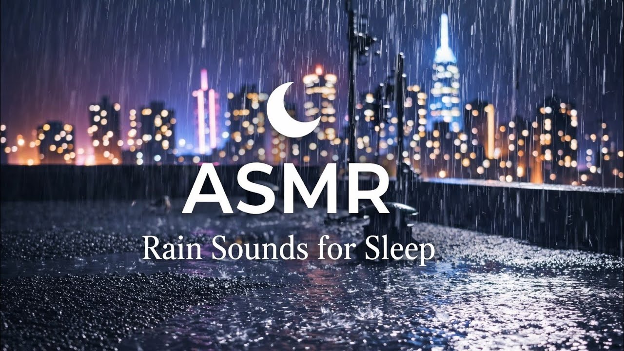 Night City Rain Sounds | Relaxing Rain Ambience for Sleep, Study & Stress Relief
