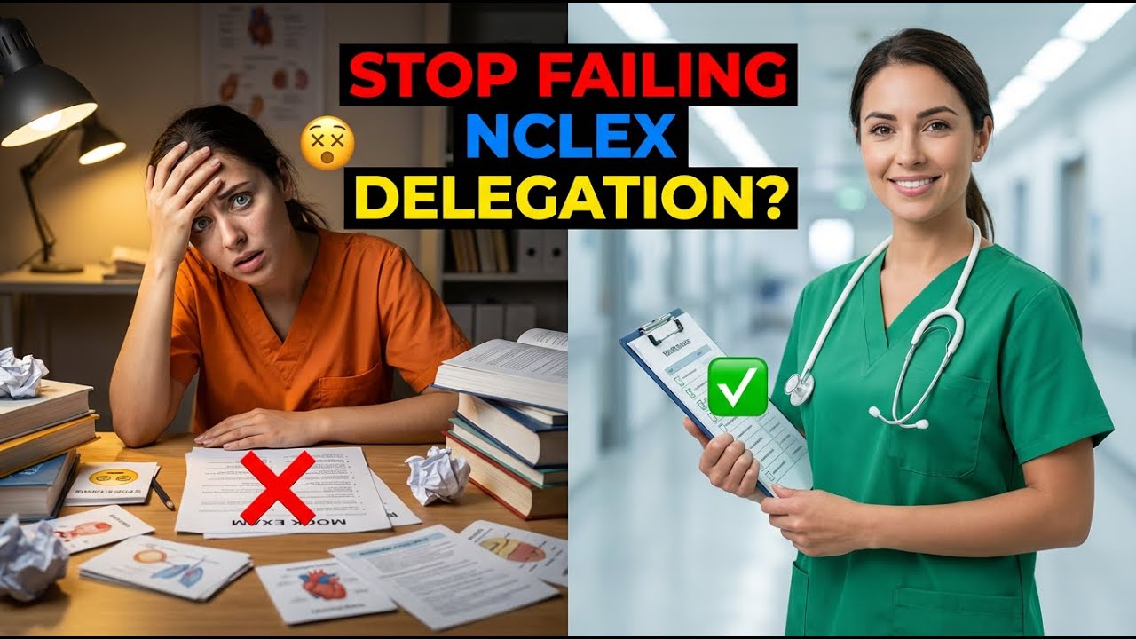Why Most Students Fail NCLEX Delegation Questions??? (Think Like an RN)