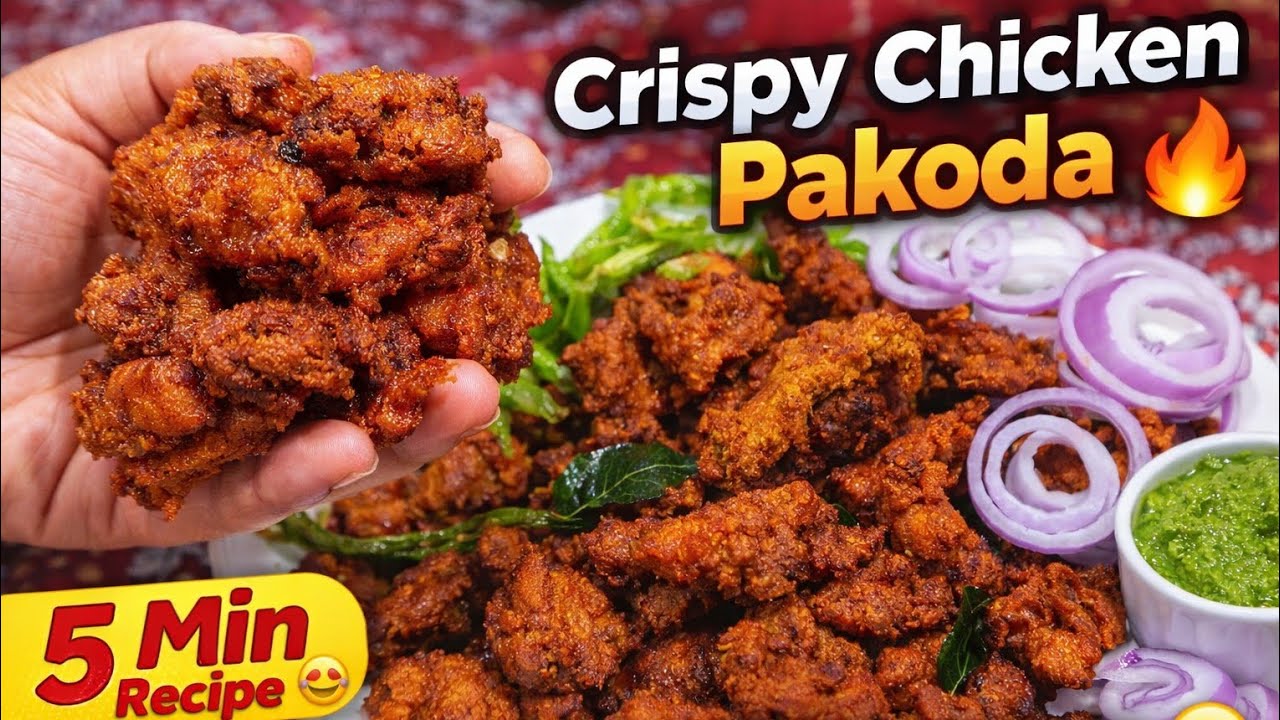 Crispy Chicken Pakoda 🤤🔥 | Perfect Chai Time Snack ☕😍 | Ek baar try karo, baar baar banaoge 🍗🤤!