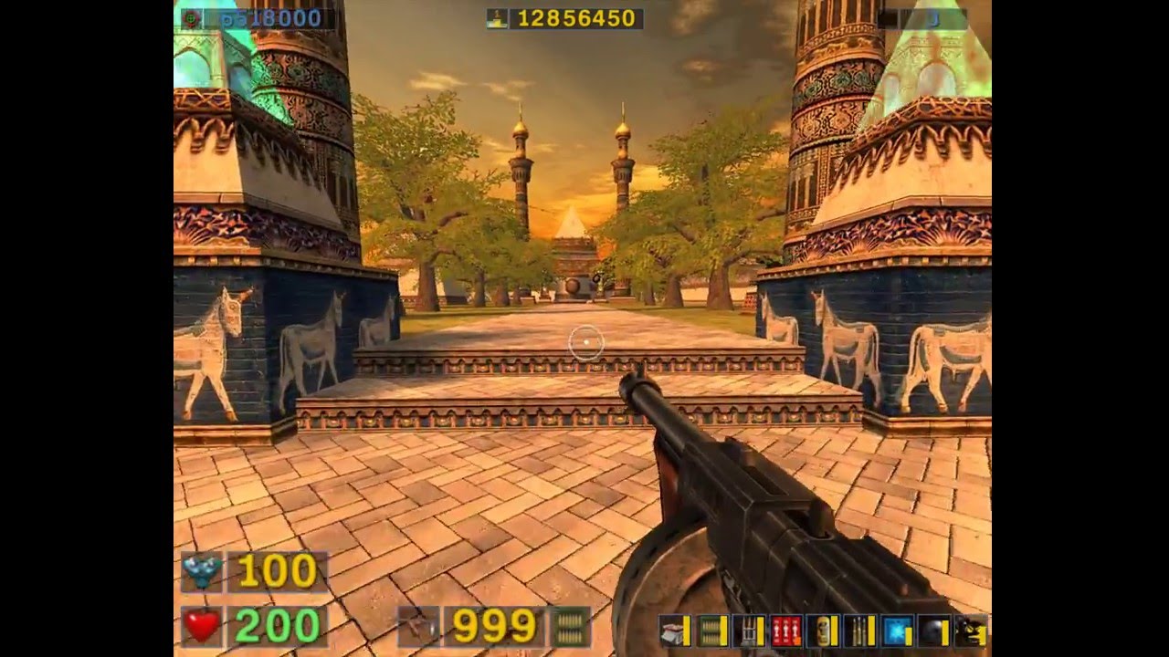 Serious Sam: Second Encounter, Serious Mode Playthrough - Lvl 8, Courtyards of Gilgamesh, Complete