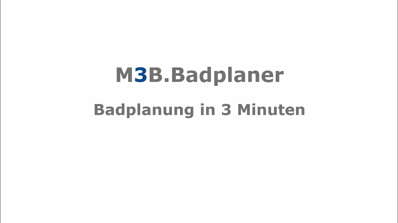 M3B.Badplaner Badplanung in 3 Minuten