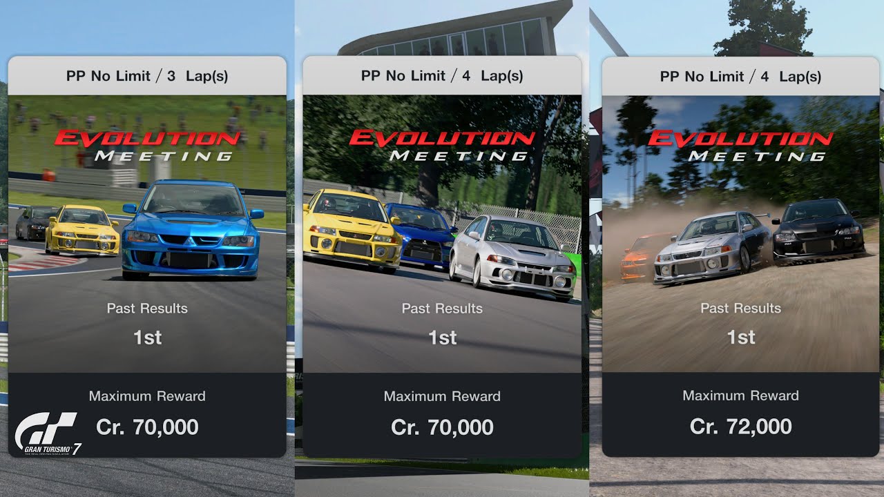 Gran Turismo 7 | Evolution Meeting All 3 Events Difficult Hard - Evo VIII & Evo IX [4KPS5]