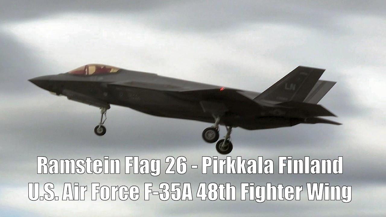 Ramstein Flag 26 - 48th Fighter Wing F-35A Jets - 8 planes - Return From Mission - Finland