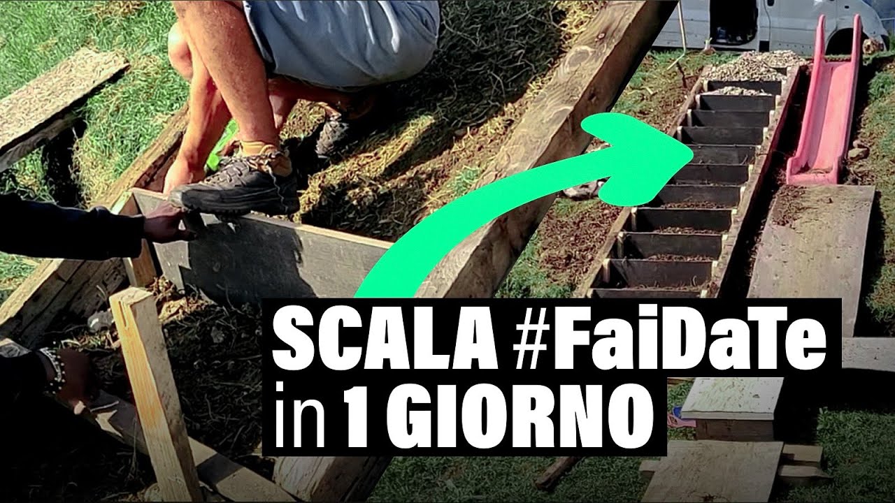 Costruzione SCALA in TERRA e SASSI in un giorno