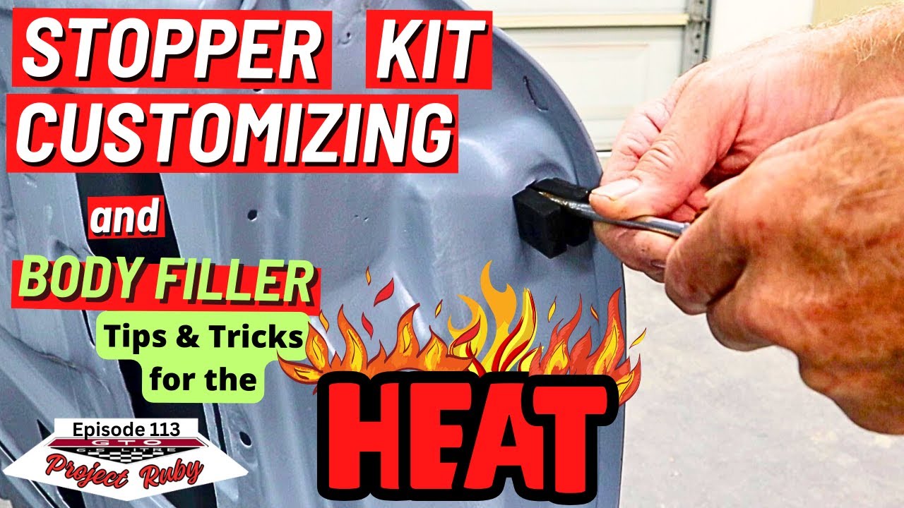 Applying Body Filler in the Heat - Stopper Kit Install - GTO Restomod - (Ep 113)