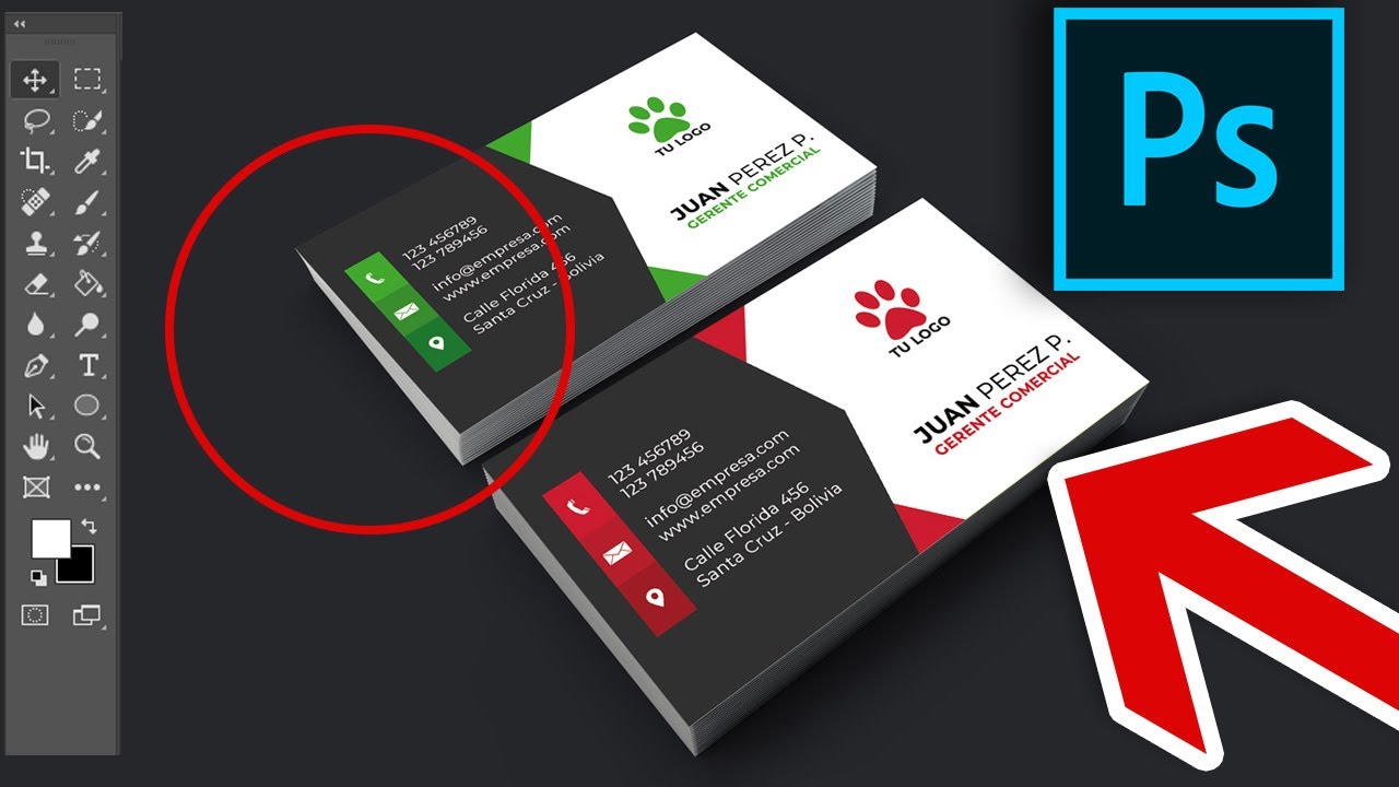 Como crear tarjetas de presentación en Photoshop