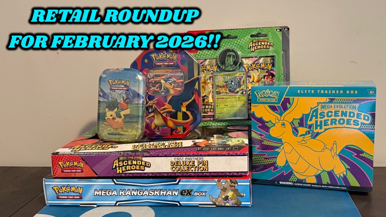 NEW ASCENDED HEROES PRODUCTS ARE HERE!! Retail Roundup Pokemon Card Opening for February 2026!!