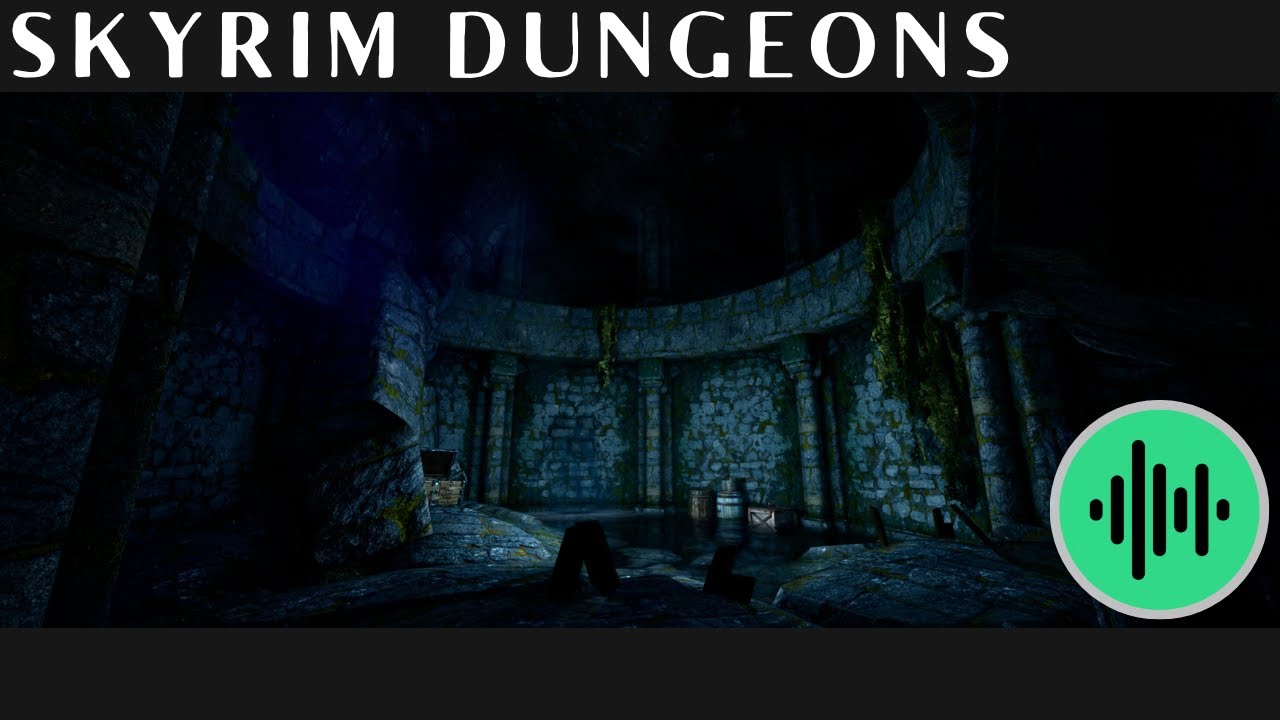 SKYRIM DUNGEONS ♫ || 4K Relaxing Music & Game Ambience