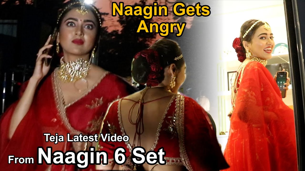Naagin Angry Look Tejaswi Prakash Latest Look From Naagin 6 Set | Naagin 6 Behind The Scenes #Tejran