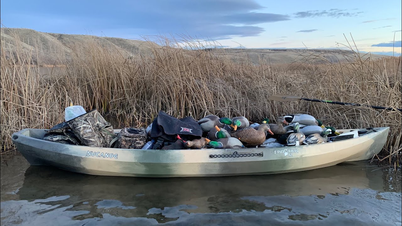 Nucanoe Frontier 12 With BLIND & MOTOR (Is THIS the Ultimate DUCK HUNTING Kayak?!)