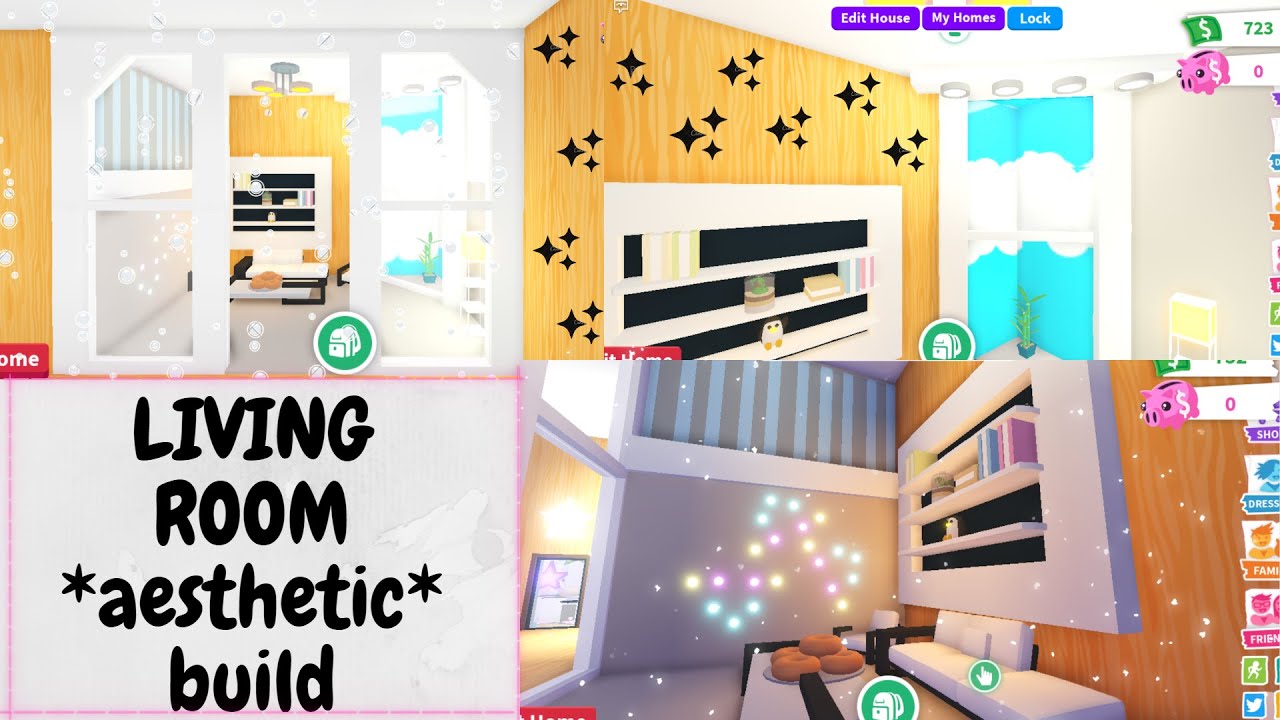 *AESTHETIC* LIVING ROOM MAKEOVER ADOPT ME- BUILD HACKS ADOPT ME- ROBLOX + RIDE POTION GIVEAWAY