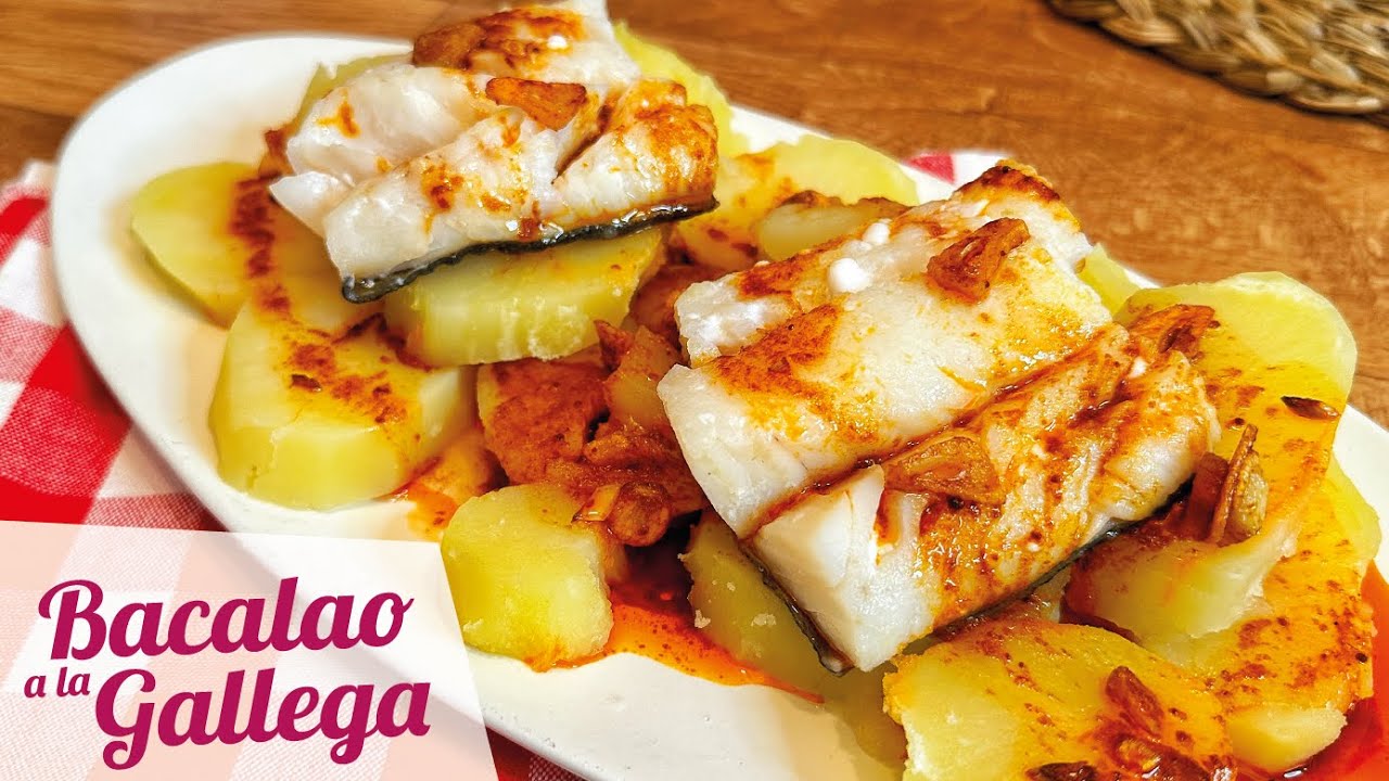 BACALAO A LA GALLEGA CON PATATAS 🐟 Receta de bacalao paso a paso
