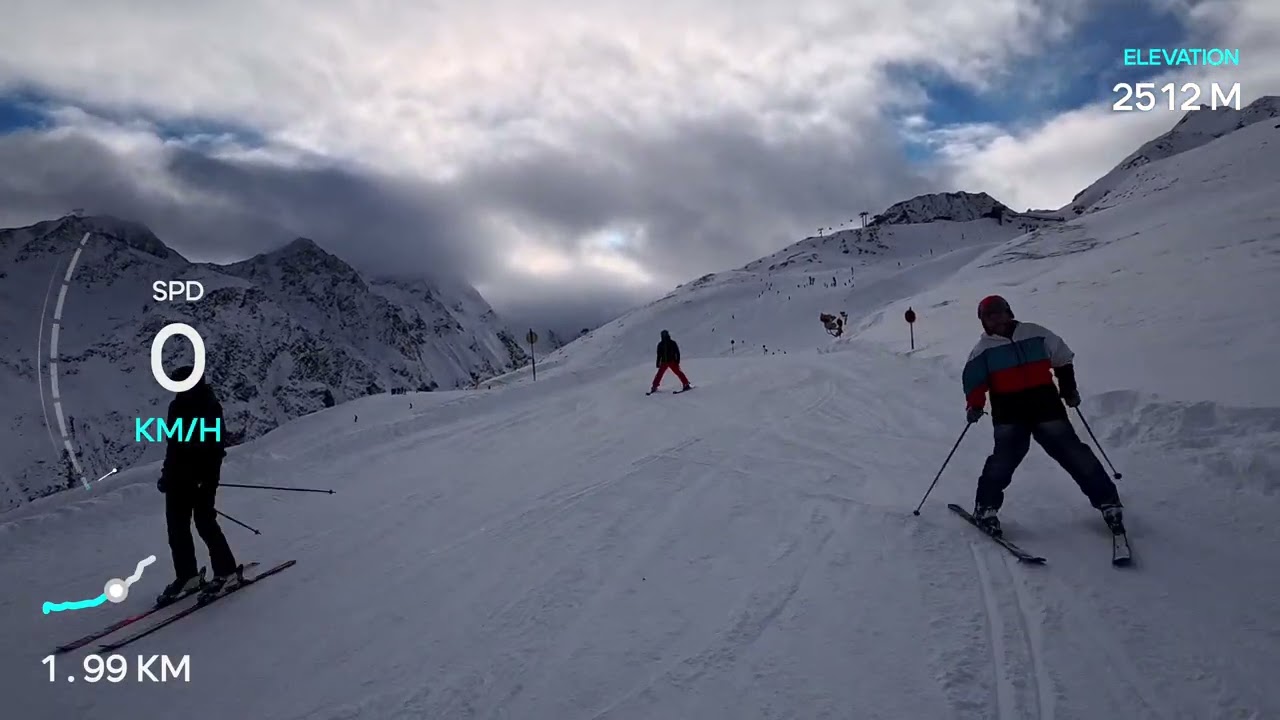 S&ouml;lden Giggijoch Pistes 13, 11, 12, 13 - 2025.11.30 - Insta360 Ace Pro 2 - 4K