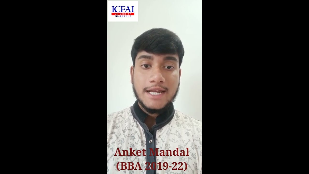 Student Testimonial Video(THE ICFAI ICONS)
