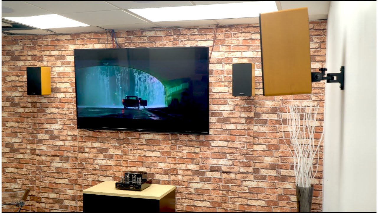 Rockville RHSB4 Hidden Wall Mount Swivel Satellite/Bookshelf Speaker Brackets