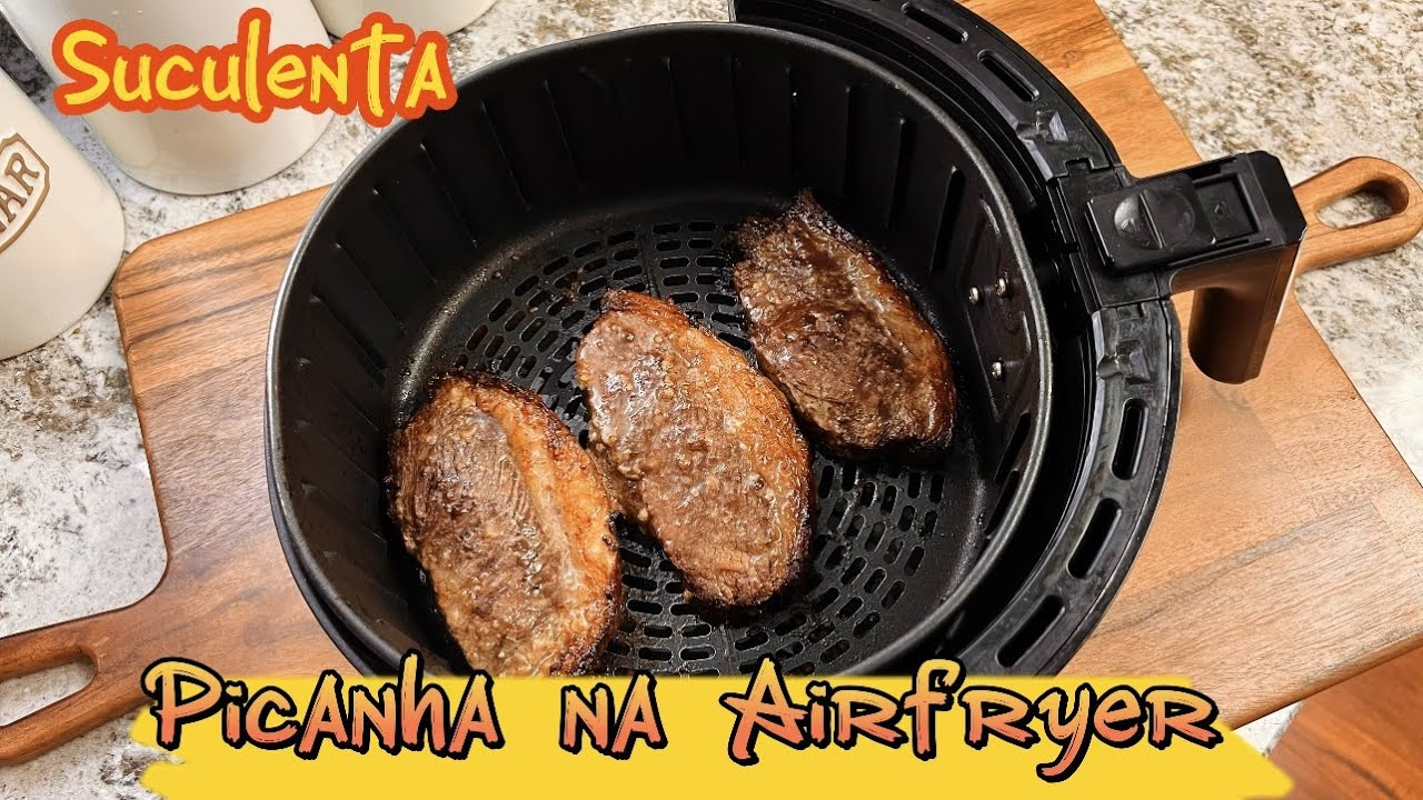 COMO FAZER PICANHA NA AIR FRYER | COM ALHO E SAL GROSSO | PRONTA EM MENOS DE 10 MINUTOS | DELICIOSA