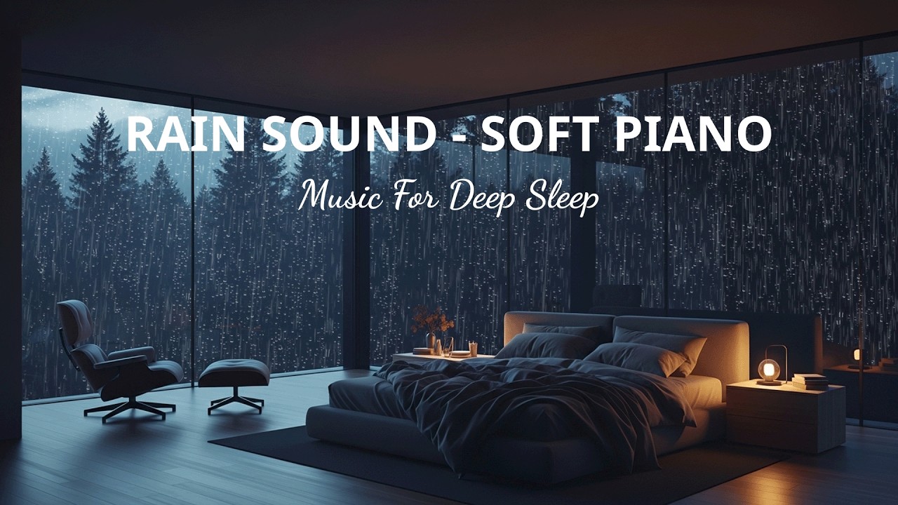 Soft Rain and Piano – Cozy Night Ambience for Peaceful Rest, Relaxation and Mindfulness