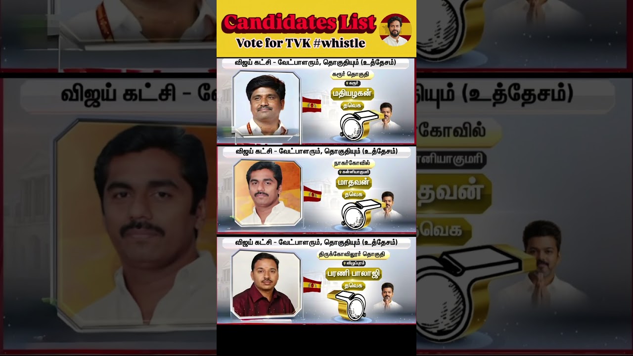 TN Assembly Election 2026| TVK Expecting Candidates List| TVK and NDA Alliance #vijay #tvk #tvkvijay