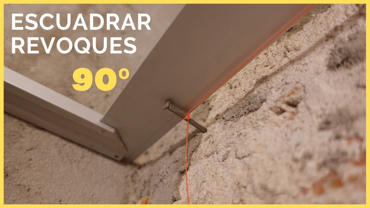 Como Escuadrar revoques en paredes. #Albañilería. Encuadrar.