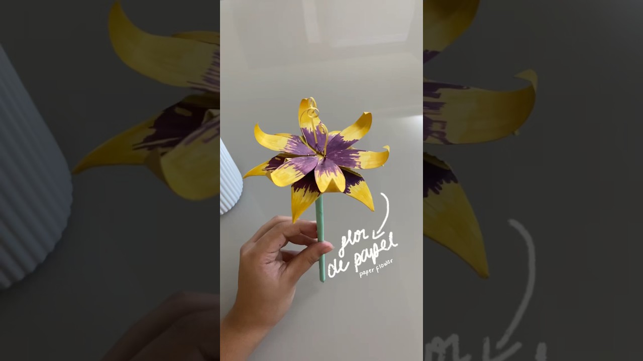 #diy Flor do filme enrolados - Ideia de presente #flordepapel #enrolados #giftideas