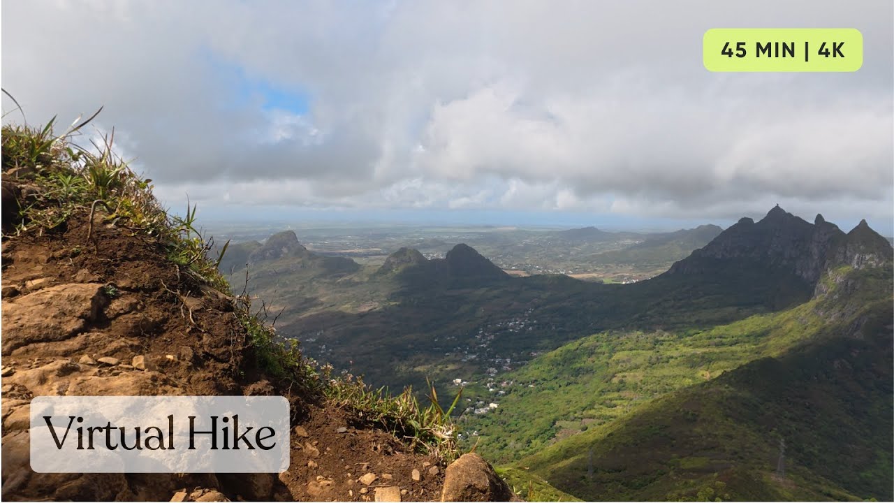 Tropical Hike in Mauritius | Virtual Walk for Treadmill | Le Pouce, Mauritius