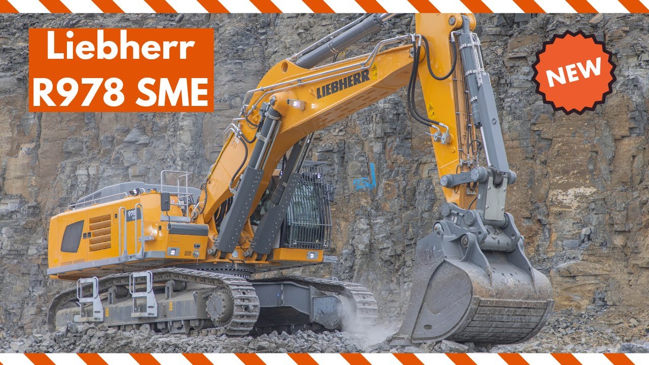 Huge new Liebherr R978 SME in a quarry at Steinexpo - Fixed