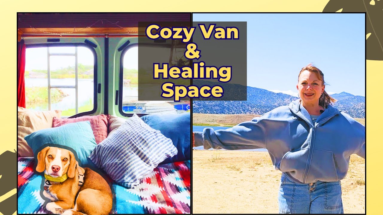 I Made My Van into a Cozy HEALING Space for Me and My Dog! Plus Van Tour 🚐💚