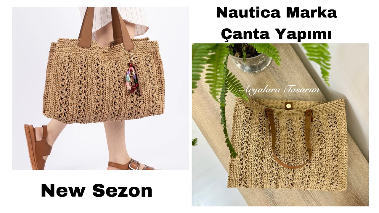 Yeni Sezon NAUTICA Marka Kol Çantası Yapıyoruz #kağıtipçanta #markaçanta #crochetbag #bag