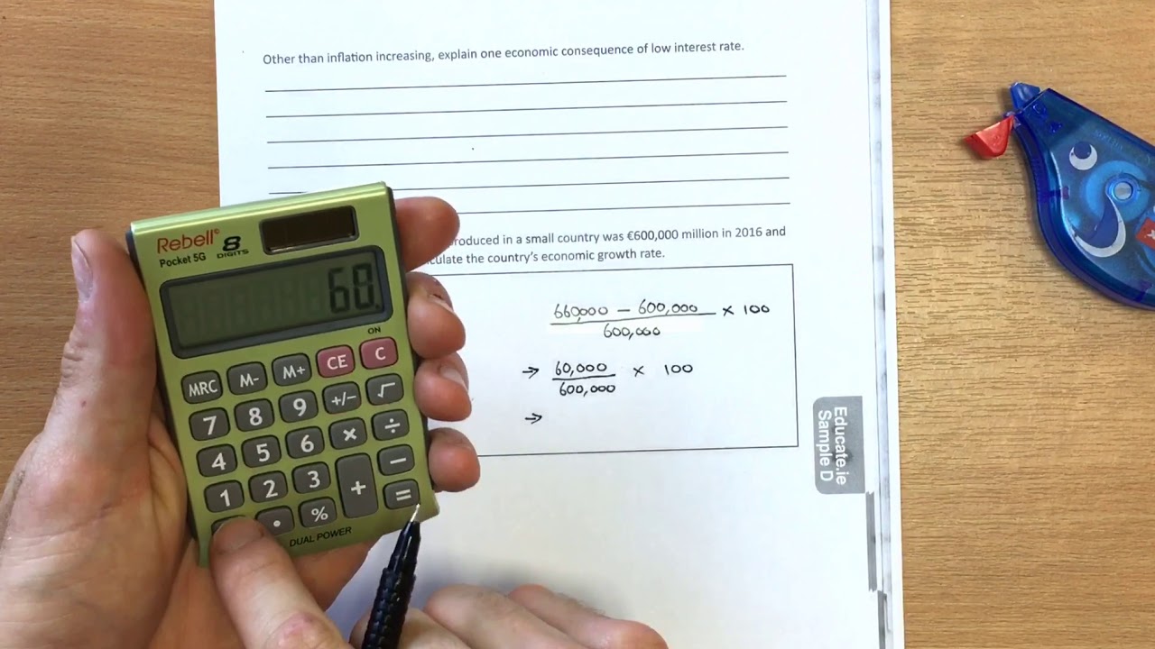 Calculating the rate of economic growth