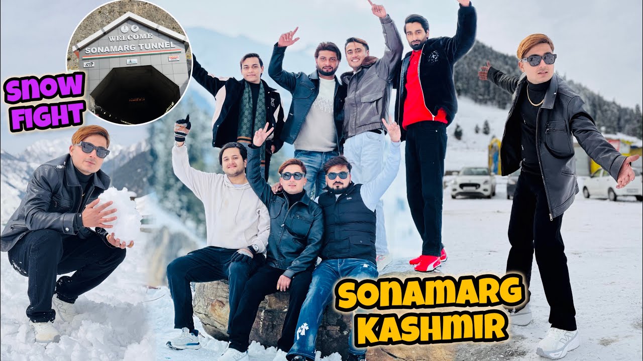 Sonamarg Kashmir ma sha Allah 😍jannat wali location black ice driving 🥶-23 baraf ⛄️ में dance 🔥