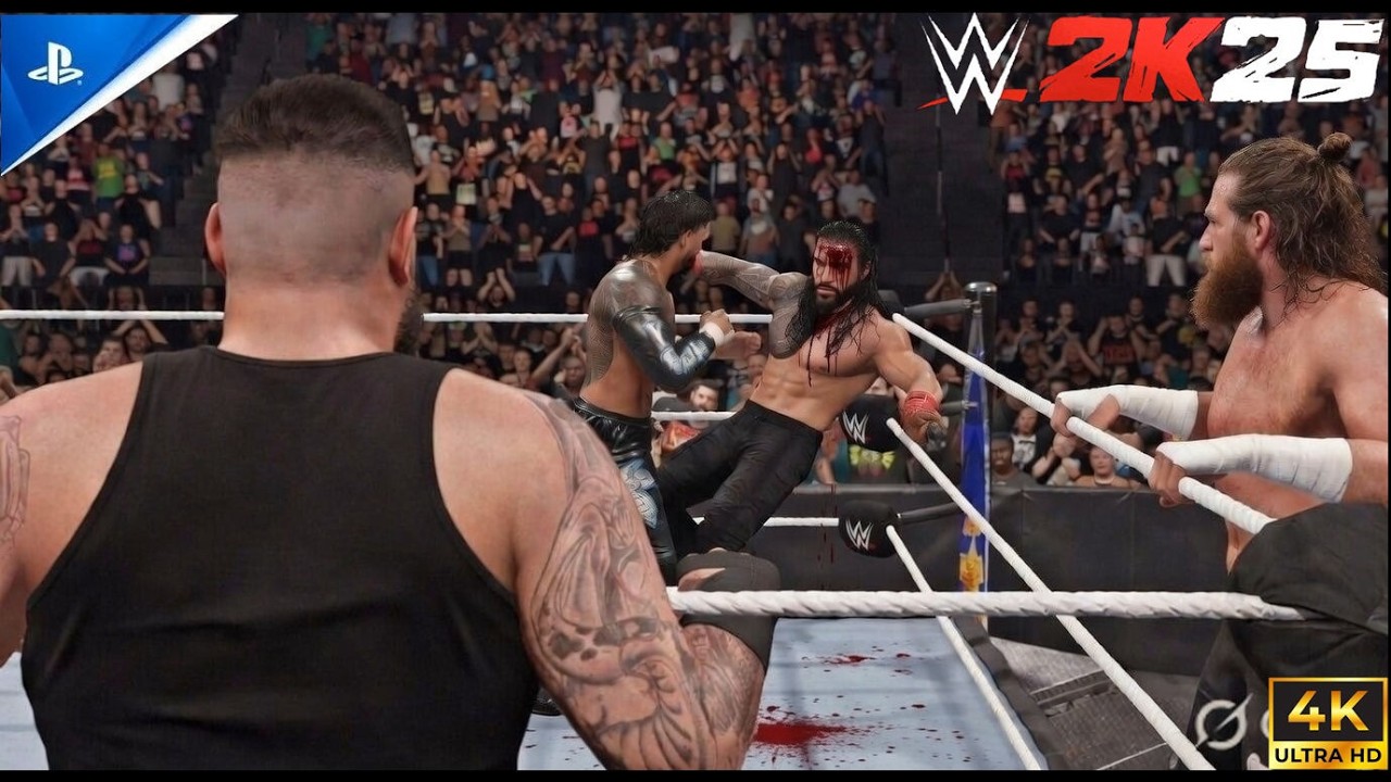 Jimmy Uso & Roman Reigns VS Jey Uso & Kevin Owens & Sami Zayn | Tag Team Match WWE 2K25