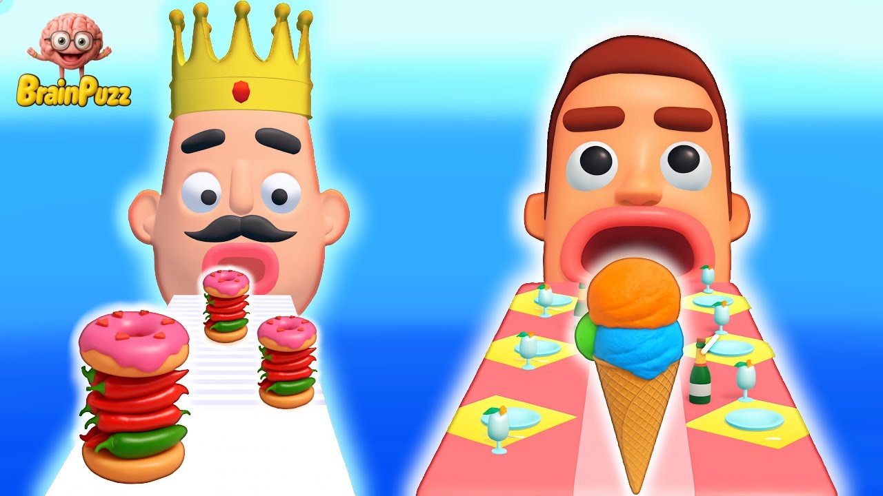 Stacky Ice Cream Runner VS Burger Master 3 — все уровни, скоростной прохождение, прохождение iOS ...