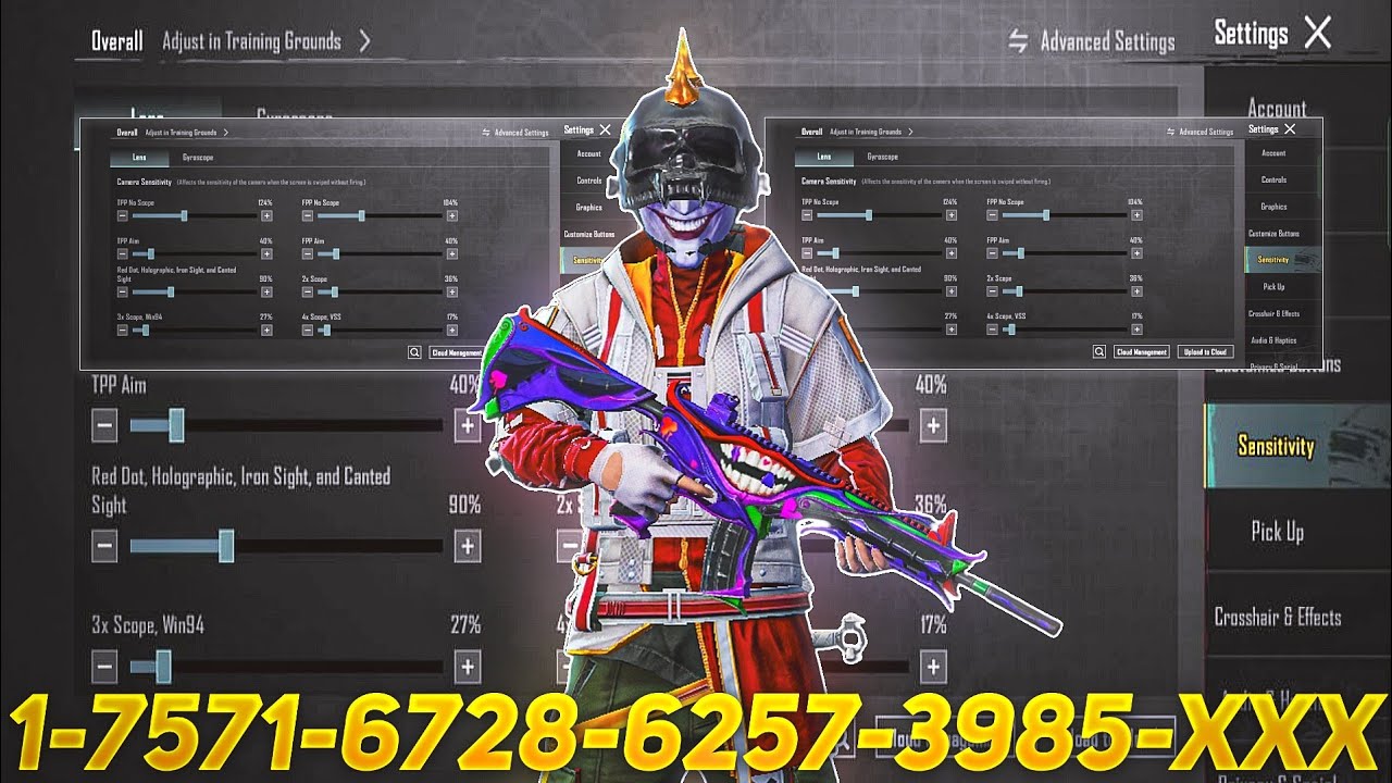 New Update 4.5⚡Best Sensitivity code + Control Settings Pubg Mobile/Bgmi Sensitivity 2026